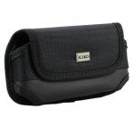 Wholesale Extendable Horizontal Vinyl Belt Pouch Large 23 Fits Galaxy S22 Plus and more (Black)